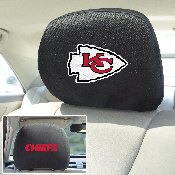 Kansas City Chiefs Embroidered Head Rest Cover Set - 2 Pieces, 21373