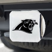 Carolina Panthers Chrome Metal Hitch Cover with Chrome Metal 3D Emblem, 21499
