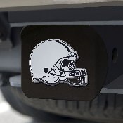 NFL - Cleveland Browns Hitch Cover - Chrome on Black 3.4"x4", 21511