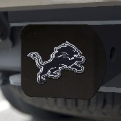 Detroit Lions Black Metal Hitch Cover with Metal Chrome 3D Emblem, 21520