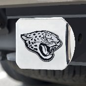 Jacksonville Jaguars Chrome Metal Hitch Cover with Chrome Metal 3D Emblem, 21542