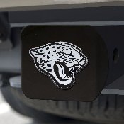 Jacksonville Jaguars Black Metal Hitch Cover with Metal Chrome 3D Emblem, 21543