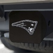 NFL - New England Patriots Hitch Cover - Chrome on Black 3.4