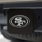 San Francisco 49ers Black Metal Hitch Cover with Metal Chrome 3D Emblem, 21585