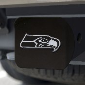 NFL - Seattle Seahawks Hitch Cover - Chrome on Black 3.4