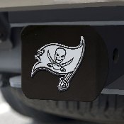 NFL - Tampa Bay Buccaneers Hitch Cover - Chrome on Black 3.4