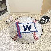Chicago Cubs Baseball Rug - 27in. Diameter - W Flag Alternate Logo, 21902