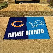NFL House Divided - Bears / Lions House Divided Rug - 34 in. x 42.5 in. - House Divided, 21908