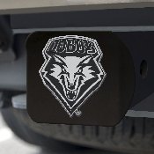 New Mexico Lobos Black Metal Hitch Cover with Metal Chrome 3D Emblem, 22137