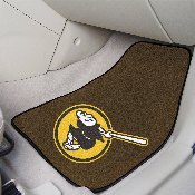 MLB - San Diego Padres Brown/Yellow 2-PC Carpeted Car Mats 17"x27", 22336