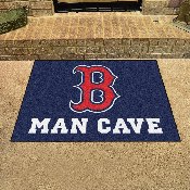 Boston Red Sox Man Cave All-Star Rug - 34 in. x 42.5 in. - B Cap Logo, 22384