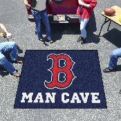 Boston Red Sox Man Cave Tailgater Rug - 5ft. x 6ft. - B Cap Logo, 22385