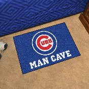 Chicago Cubs Man Cave Starter Mat Accent Rug - 19in. x 30in. - Circular Cubs Primary Logo, 22387