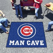 Chicago Cubs Man Cave Tailgater Rug - 5ft. x 6ft. - Circular Cubs Primary Logo, 22389