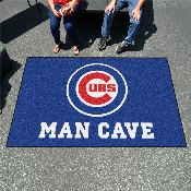 Chicago Cubs Man Cave Ulti-Mat Rug - 5ft. x 8ft. - Circular Cubs Primary Logo, 22390