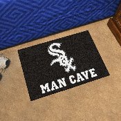 Chicago White Sox Man Cave Starter Mat Accent Rug - 19in. x 30in. - Sox Primary Cap Logo, 22391