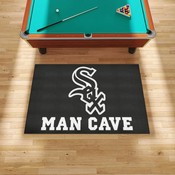 Chicago White Sox Man Cave Ulti-Mat Rug - 5ft. x 8ft. - Sox Primary Cap Logo, 22394