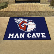 Cleveland Guardians Man Cave All-Star Rug - 34 in. x 42.5 in. - Guardians Fastball Primary Logo, 22400