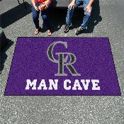 Colorado Rockies Man Cave Ulti-Mat Rug - 5ft. x 8ft. - CR Primary Cap Logo, 22406