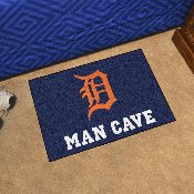 Detroit Tigers Man Cave Starter Mat Accent Rug - 19in. x 30in. - D Primary Cap Logo, 22407