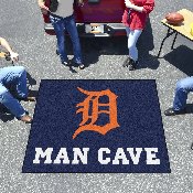 Detroit Tigers Man Cave Tailgater Rug - 5ft. x 6ft. - D Primary Cap Logo, 22409