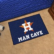 Houston Astros Man Cave Starter Mat Accent Rug - 19in. x 30in. - Circular Star H with Wordmark Primary Logo, 22411