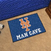 New York Mets Man Cave Starter Mat Accent Rug - 19in. x 30in. - Circular Mets Primary Logo, 22439