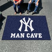New York Yankees Man Cave Ulti-Mat Rug - 5ft. x 8ft. - NY Cap Logo, 22446