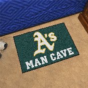Oakland Athletics Man Cave Starter Mat Accent Rug - 19in. x 30in. - Circular Athletics Primary Logo, 22447