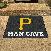 Pittsburgh Pirates Man Cave All-Star Rug - 34 in. x 42.5 in. - P Primary Cap Logo, 22456