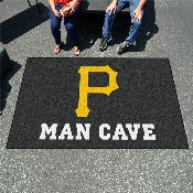 Pittsburgh Pirates Man Cave Ulti-Mat Rug - 5ft. x 8ft. - P Primary Cap Logo, 22458
