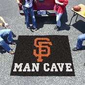 San Francisco Giants Man Cave Tailgater Rug - 5ft. x 6ft. - SF Cap Logo, 22465