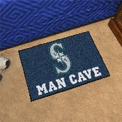 Seattle Mariners Man Cave Starter Mat Accent Rug - 19in. x 30in. - S Cap Logo, 22467