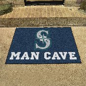 Seattle Mariners Man Cave All-Star Rug - 34 in. x 42.5 in. - S Cap Logo, 22468
