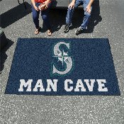 Seattle Mariners Man Cave Ulti-Mat Rug - 5ft. x 8ft. - S Cap Logo, 22470