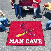 St. Louis Cardinals Man Cave Tailgater Rug - 5ft. x 6ft. - Bird On Bat Primary Logo, 22473