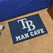 Tampa Bay Rays Man Cave Starter Mat Accent Rug - 19in. x 30in. - TB Cap Logo, 22475