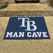 Tampa Bay Rays Man Cave All-Star Rug - 34 in. x 42.5 in. - TB Cap Logo, 22476