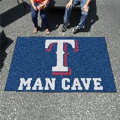 Texas Rangers Man Cave Ulti-Mat Rug - 5ft. x 8ft. - T Cap Logo, 22482