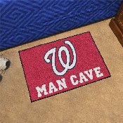 Washington Nationals Man Cave Starter Mat Accent Rug - 19in. x 30in. - Circular Nationals Primary Logo, 22487