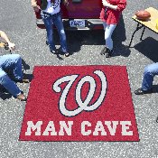 Washington Nationals Man Cave Tailgater Rug - 5ft. x 6ft. - Circular Nationals Primary Logo, 22489