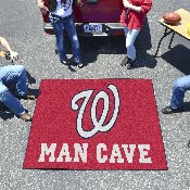 Washington Nationals Man Cave Ulti-Mat Rug - 5ft. x 8ft. - Circular Nationals Primary Logo, 22490