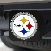 Pittsburgh Steelers Black Metal Hitch Cover - 3D Color Emblem, 22604