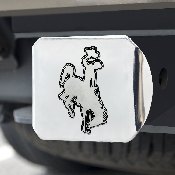 Wyoming Cowboys Chrome Metal Hitch Cover with Chrome Metal 3D Emblem, 22643