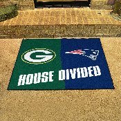 NFL House Divided - Packers / Patriots House Divided Rug - 34 in. x 42.5 in. - House Divided, 22660