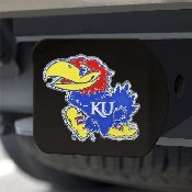 Kansas Jayhawks Black Metal Hitch Cover - 3D Color Emblem, 22690