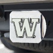Washington Huskies Chrome Metal Hitch Cover with Chrome Metal 3D Emblem, 22840