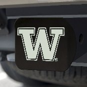 Washington Huskies Black Metal Hitch Cover with Metal Chrome 3D Emblem, 22841