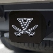 Virginia Cavaliers Black Metal Hitch Cover with Metal Chrome 3D Emblem, 22847