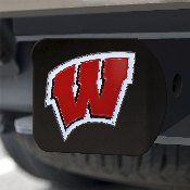 Wisconsin Badgers Black Metal Hitch Cover - 3D Color Emblem, 22854